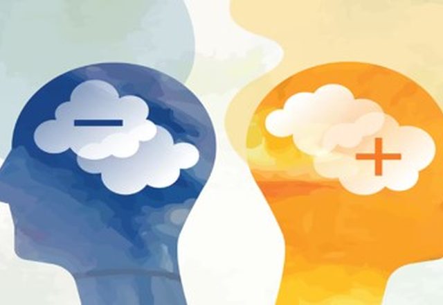 Two profiles representing mind and mood